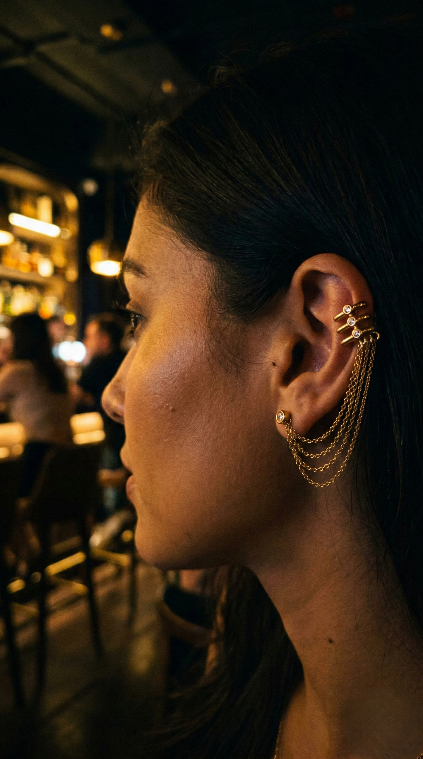 Ear Cuff Sete Pedras Zircônia