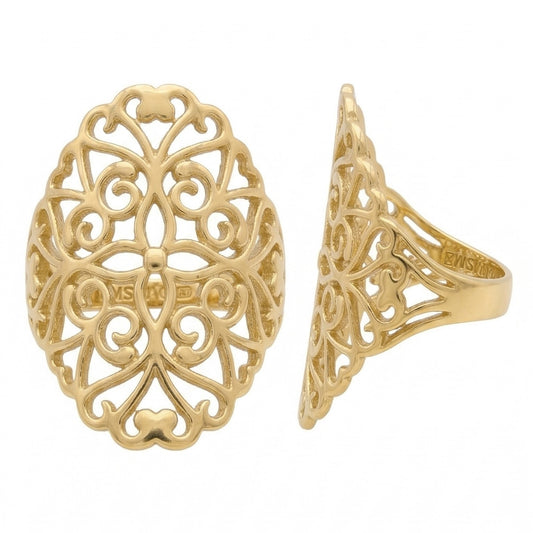 Anel Filigrana Árabe Larga