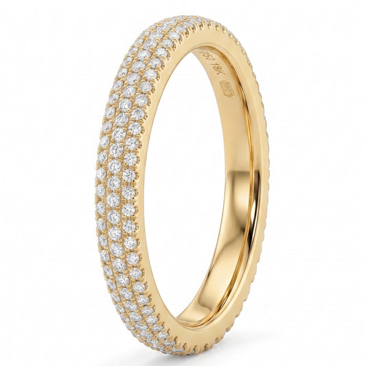 Anel Eternity Pavê Zircônia